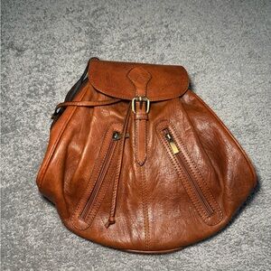 Leather backpack from Italy